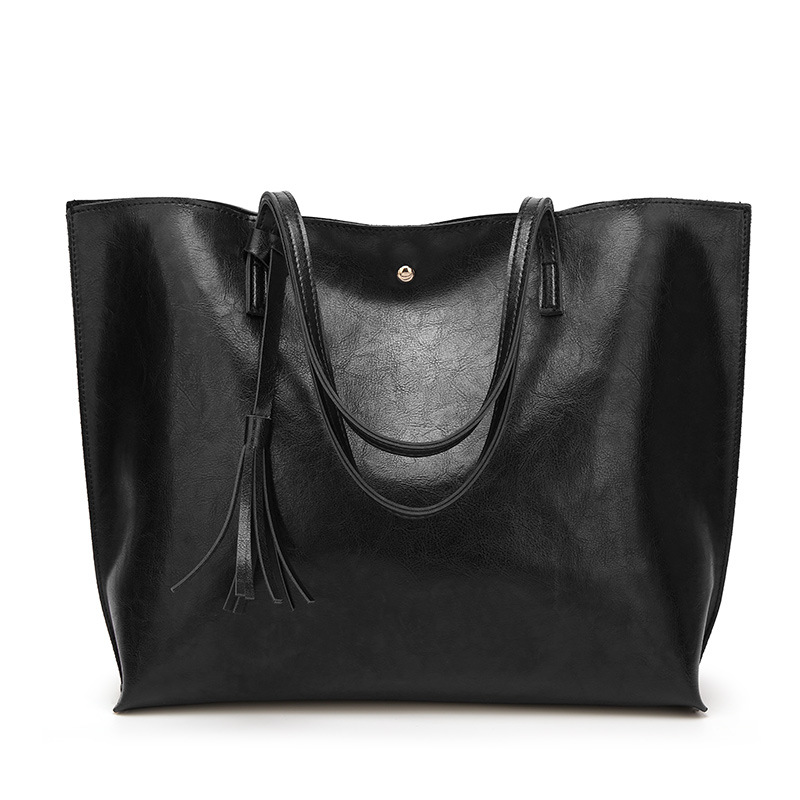 red women's handbags Burgundy Leather Tote Bag with Tassel for Women — women handbags & dresses — The Queens — gallery image 9