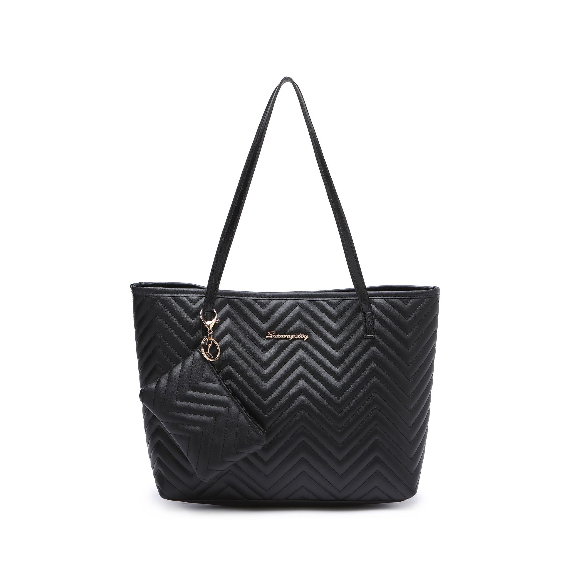 black women's handbags Wavy Diamond Embroidered Shoulder Bag for Women — women handbags & dresses — The Queens — gallery image 5
