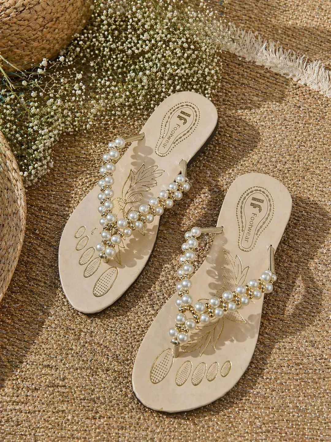 women sandals Pearl Pearl Flats for Women Elegant Sandal — women handbags & dresses — The Queens — gallery image 2