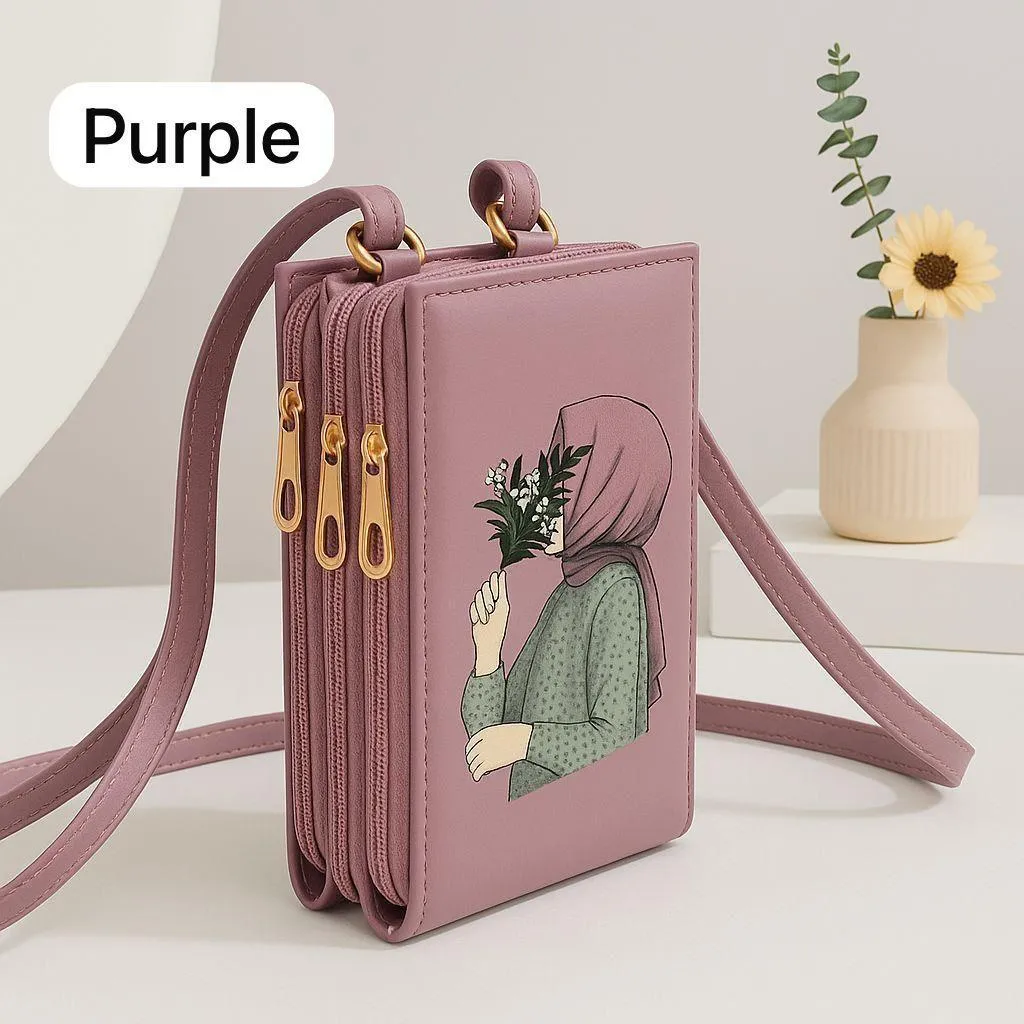 pink women's handbags Maroon Printed Crossbody Bag for Women Unisex — women handbags & dresses — The Queens — gallery image 9