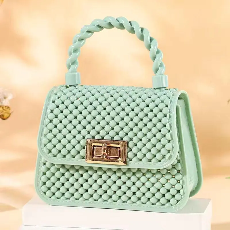 green women's handbags Mint Twisted Handle Mini Bag with Gold Buckle for Girls — women handbags & dresses — The Queens — gallery image 4