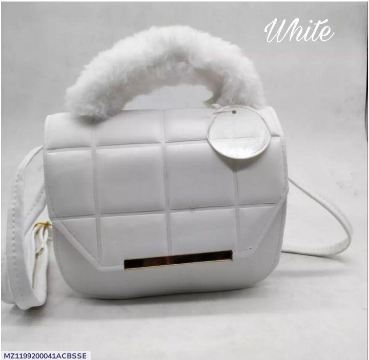 white women's handbags White Quilted Crossbody Bag for Kids with Gold Hardware — women handbags & dresses — The Queens — gallery image 4