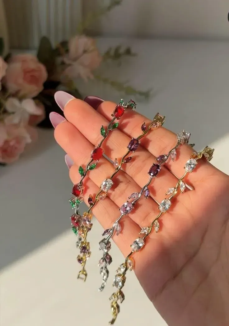 pink jewellery Colorful Charm Bracelet - 1 Pc Multicolor Alloy Accessory — women handbags & dresses — The Queens