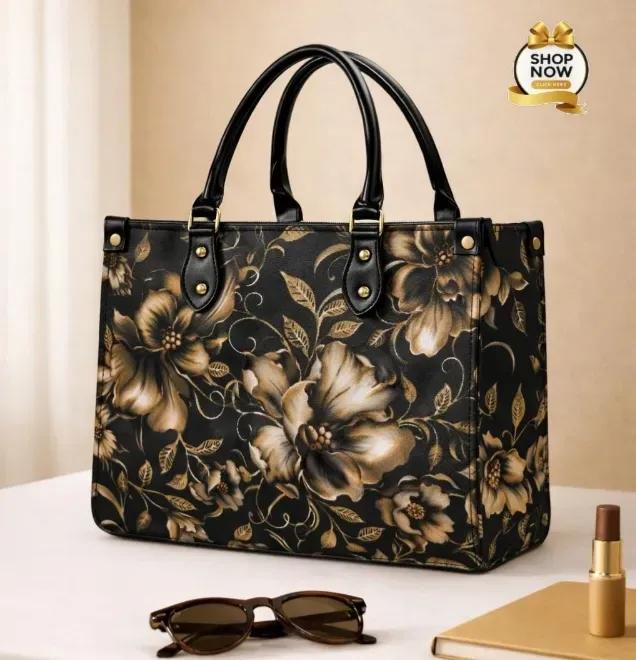 black women's handbags Mararial Embroidered Shoulder Bag 4 Color Hand Carry — women handbags & dresses — The Queens — gallery image 5