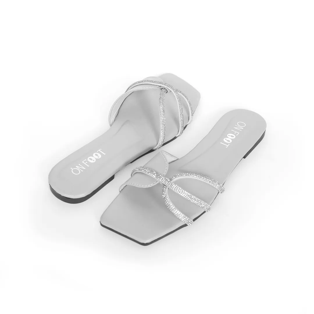 women sandals Shimmer Steps - 012 - Silver — women handbags & dresses — The Queens
