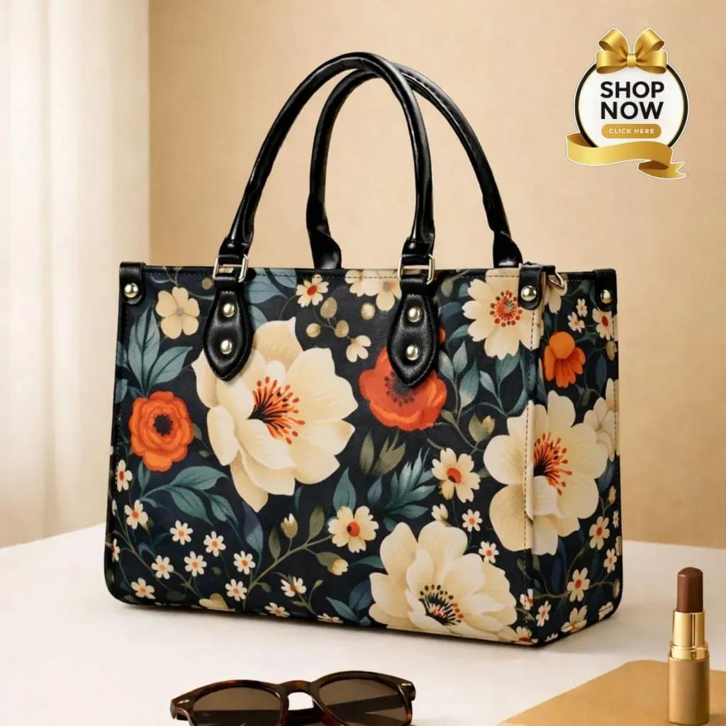 black women's handbags Mararial Embroidered Shoulder Bag 4 Color Hand Carry — women handbags & dresses — The Queens — gallery image 3