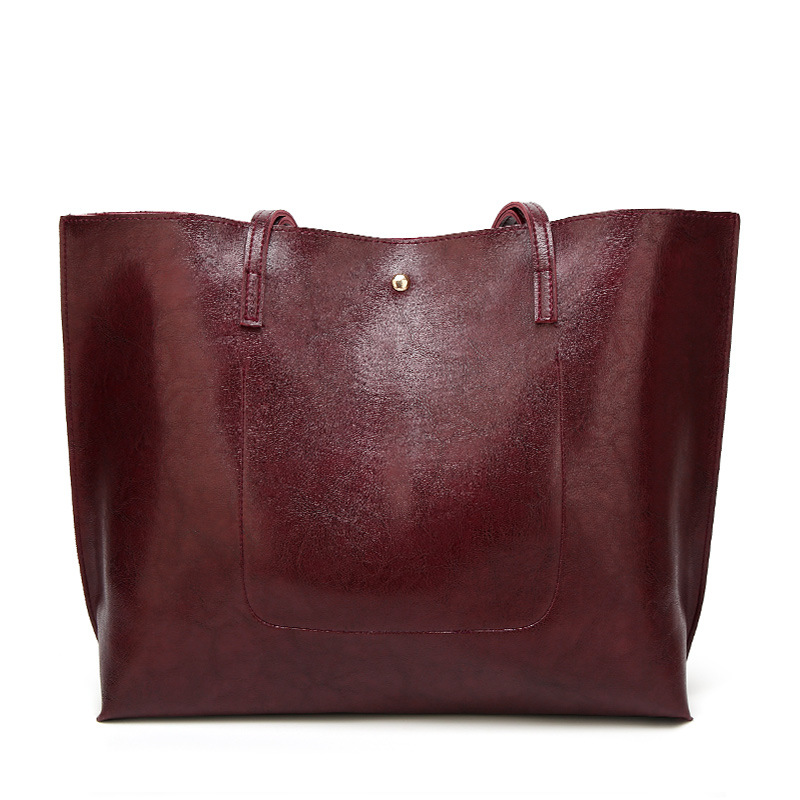 red women's handbags Burgundy Leather Tote Bag with Tassel for Women — women handbags & dresses — The Queens — gallery image 5